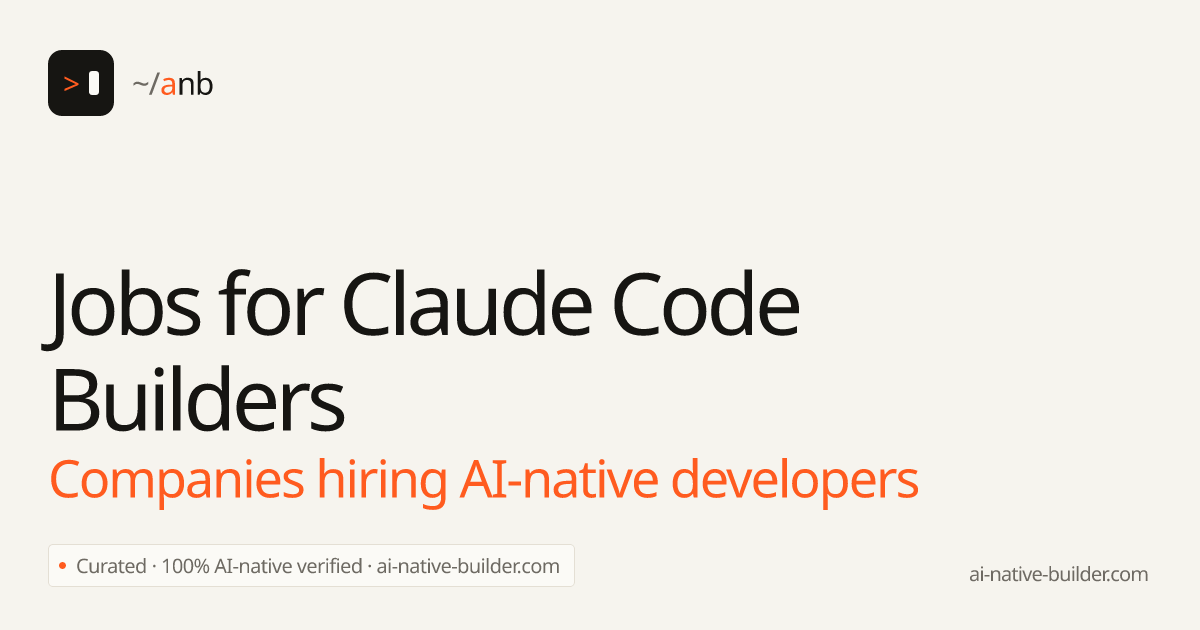 Claude Code Jobs | Agentic Coding Roles for AI-Native Builders